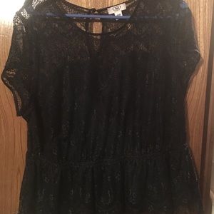 Black lace blouse